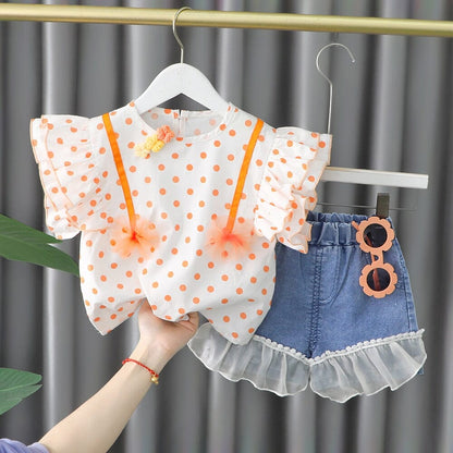 Conjunto Infantil Feminino Poá e Detalhes 0 Loja Click Certo 