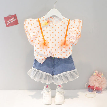 Conjunto Infantil Feminino Poá e Detalhes 0 Loja Click Certo 