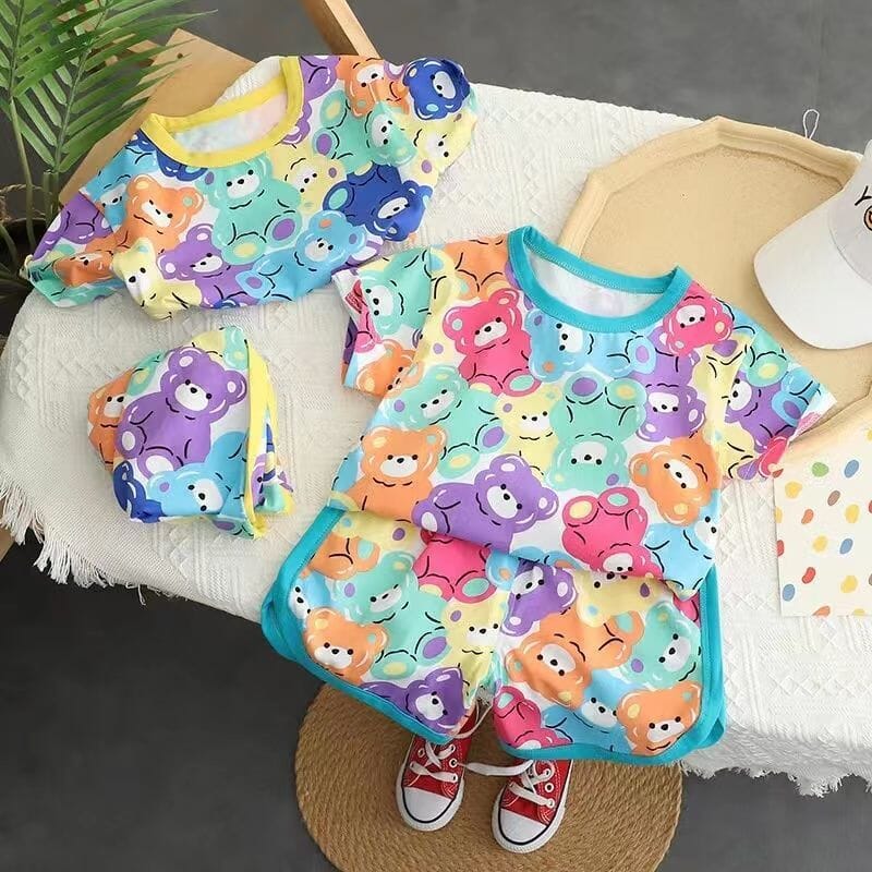 Conjunto Infantil Feminino Ursinhos Divertidos Loja Click Certo 