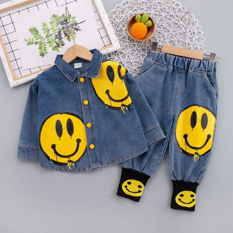 Conjunto Infantil Jeans Smiley Loja Click Certo 