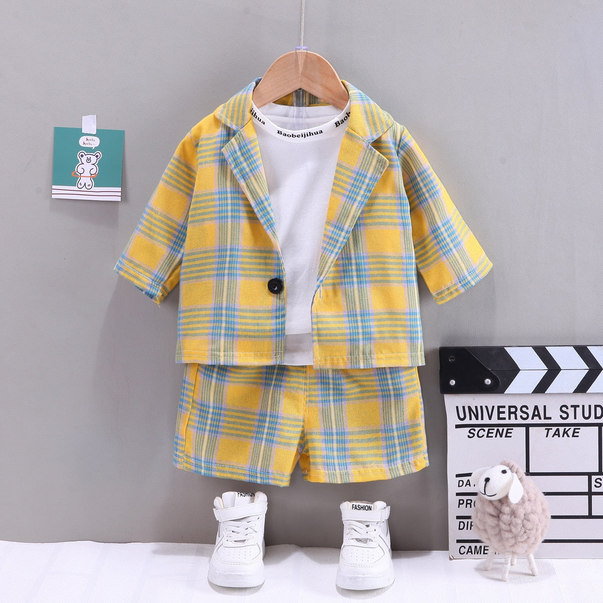 Conjunto Infantil Masculino 3 peças conjunto Loja Click Certo 