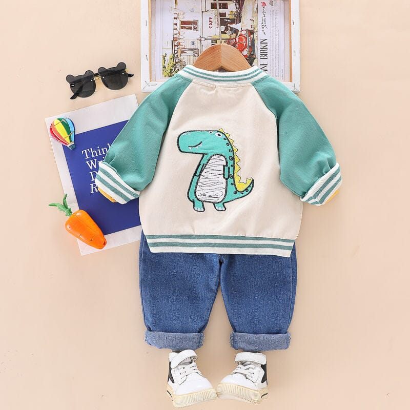 Conjunto Infantil Masculino 3 Peças Dino Botõezinhos Loja Click Certo 