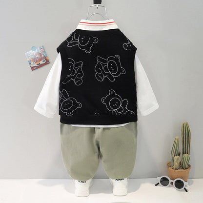 Conjunto Infantil Masculino 3 Peças Urso Loja Click Certo 