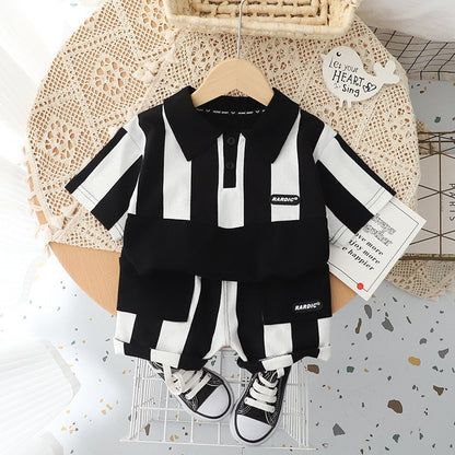 Conjunto Infantil Masculino Black White conjunto Loja Click Certo Preto e Branco 2-3 Anos 