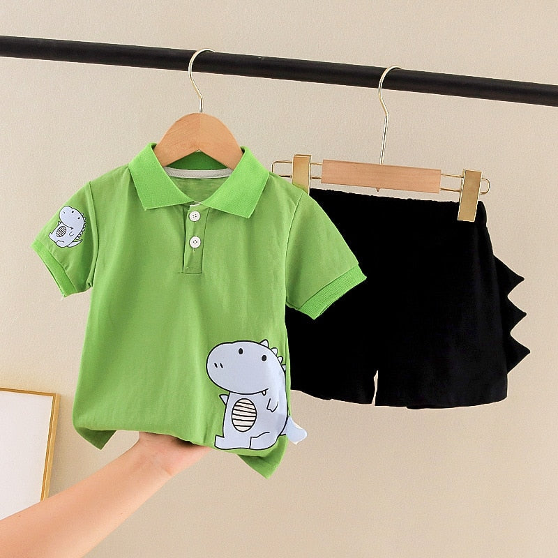 Conjunto Infantil Masculino Dino Baby conjunto Loja Click Certo Verde 2-3 Anos 