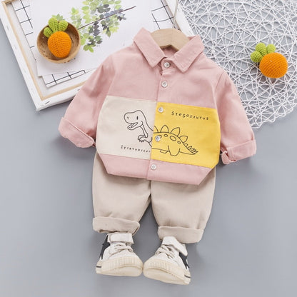 Conjunto Infantil Masculino Dinossauro conjunto Loja Click Certo Rosa 6-12 Meses 