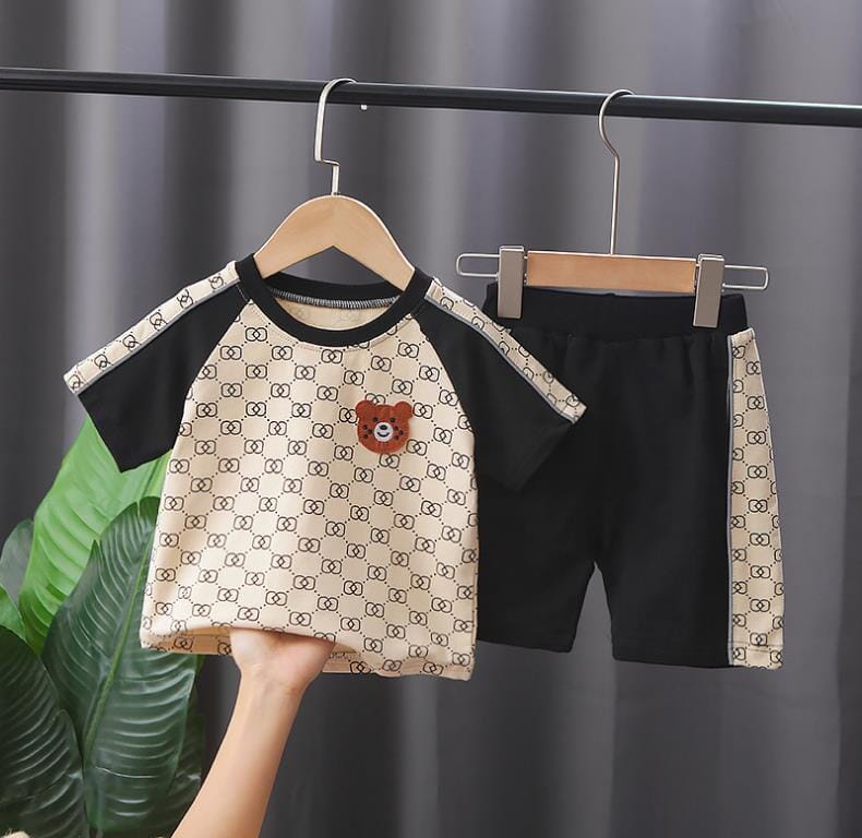 Conjunto Infantil Masculino G&D Urso Loja Click Certo Preto 6-9 Meses 