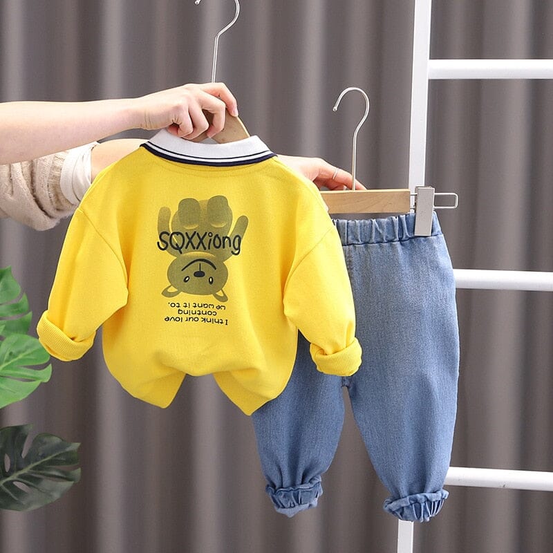 Conjunto Infantil Masculino Golinha e Jeans Loja Click Certo 