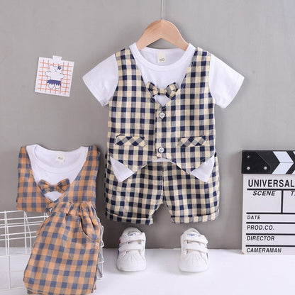 Conjunto Infantil Masculino Gravatinha Xadrez conjunto Loja Click Certo 