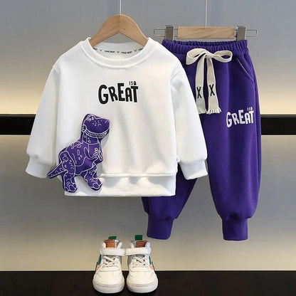 Conjunto Infantil Masculino Inverno Dinossauro Loja Click Certo Roxo 6-12 Meses 