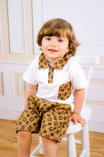 Conjunto Infantil Masculino LV Gola Polo Conjunto Loja Click Certo 