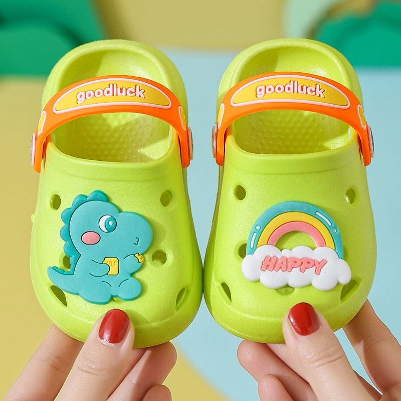 Crocks Infantil Dino Happy crocks Loja Click Certo Verde 8-12 Meses Palmilha 13cm 