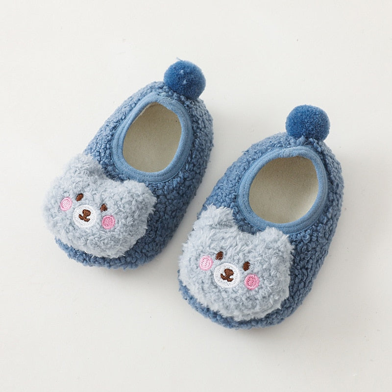 Pantufa Ursinho Crocks Loja Click Certo Azul 0-6 Meses 