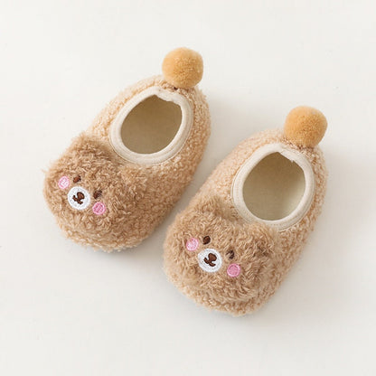 Pantufa Ursinho Crocks Loja Click Certo Bege 0-6 Meses 