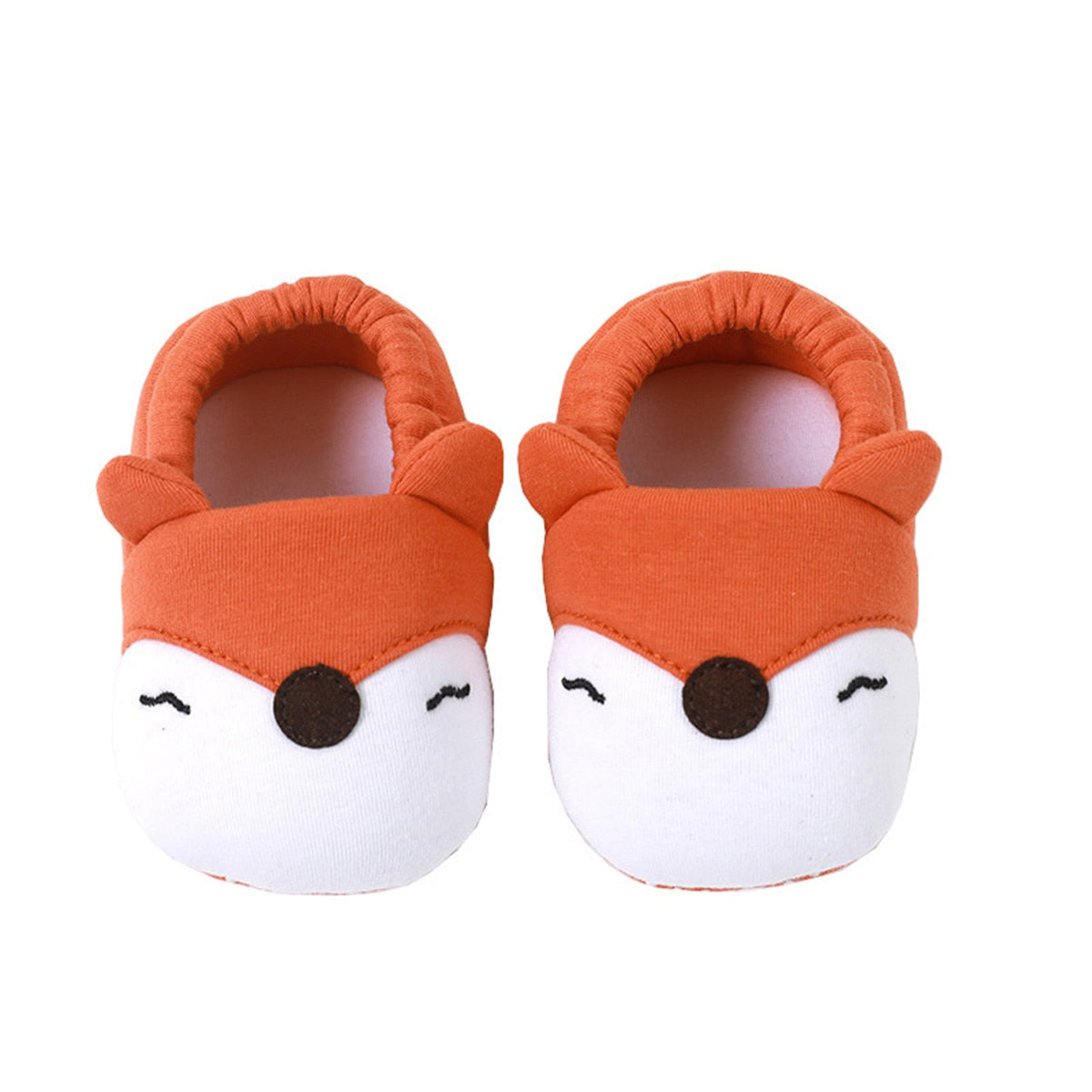 Pantufas Fofas Bichinhos Pantufa Loja Click Certo Raposa Laranja 0-6 Meses 11cm 