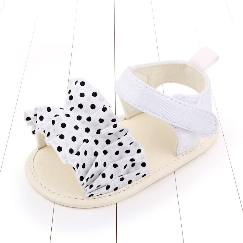 Sandália Estampas com Velcro Sandália Loja Click Certo Poá 0-6 meses 11cm 