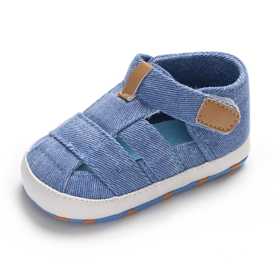 Sandália Faixas sapatos Loja Click Certo Azul 0-6 meses 11cm 