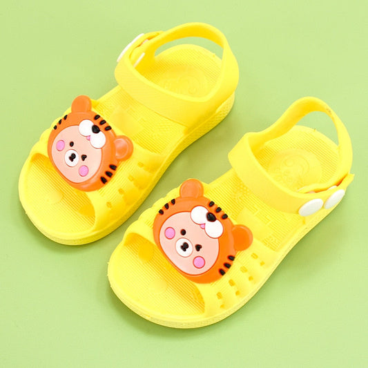 Sandália Infantil Tigre sandália Loja Click Certo Amarelo 19-28 Meses Palmilha 14.5cm 