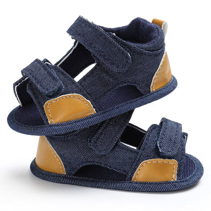 Sandália Velcro Duplo Sandália Loja Click Certo Jeans 13-18 Meses - 13cm 