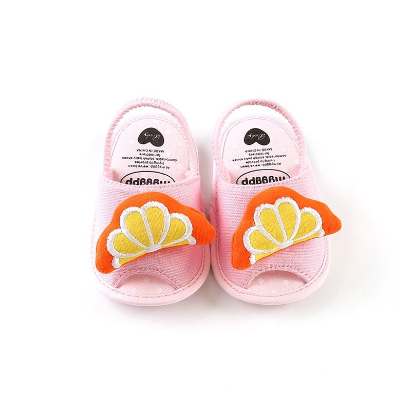 Sandalinha Frutinhas Sandália Loja Click Certo Laranja 0-6 Meses 11cm 