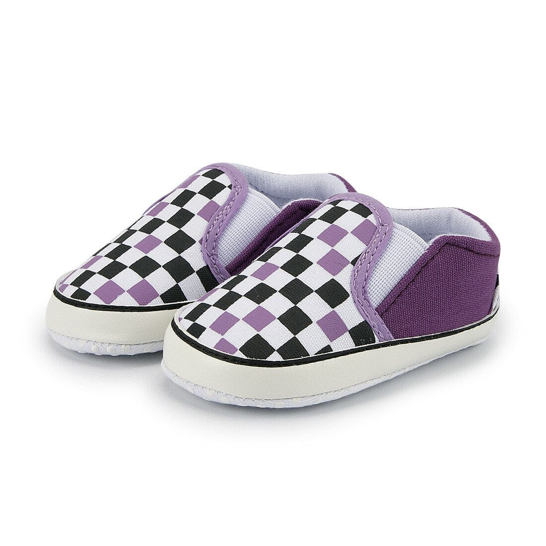 Sapatênis Infantil Xadrez Loja Click Certo Roxo 0-6 Meses 11cm 