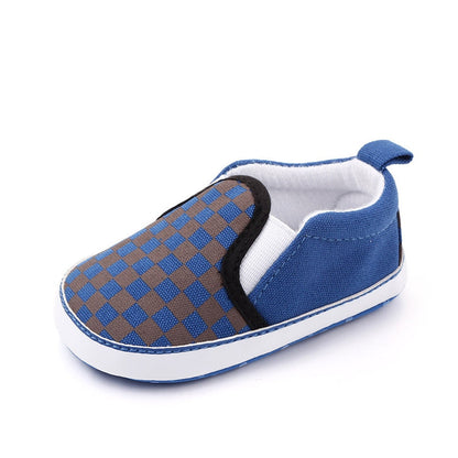 Sapatênis Xadrez tenis Loja Click Certo Azul 0-6 meses 11cm 