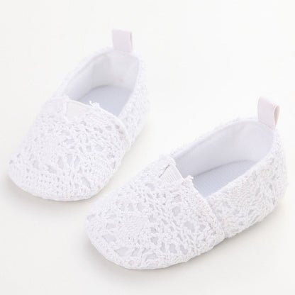 Sapatilha Linho sapatos Loja Click Certo Branco 0-6 Meses 11cm 