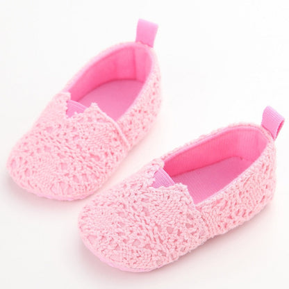 Sapatilha Linho sapatos Loja Click Certo Rosa 0-6 Meses 11cm 