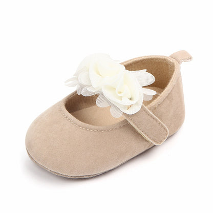 Sapatinho de Rosas sapatos Loja Click Certo Bege 0-6 Meses 11cm 