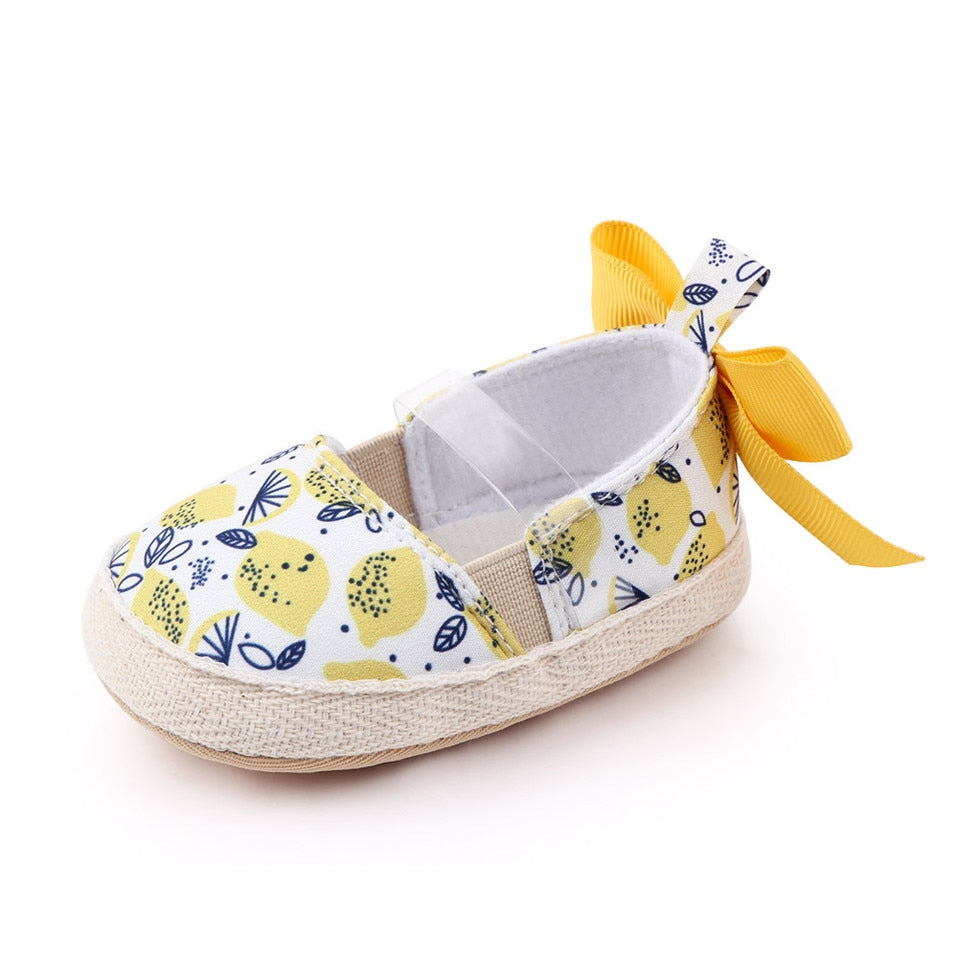 Sapatinho Frutas sapatos Loja Click Certo Amarelo 0-6 Meses 11cm 