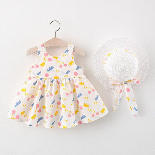 Vestido Infantil Asas de Anjo + Chapéu vestido Loja Click Certo 